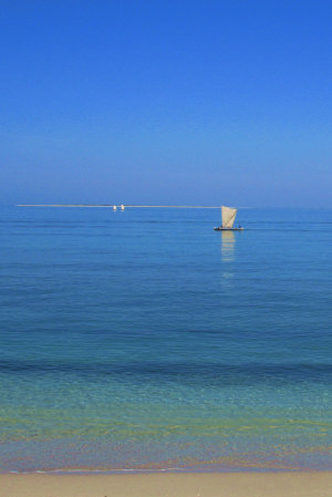 La plage de l'hôtel á Anakao